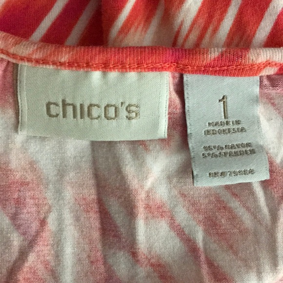 Chico’s Colorful Peasant Style Blouse Top size 1 - Picture 8 of 9